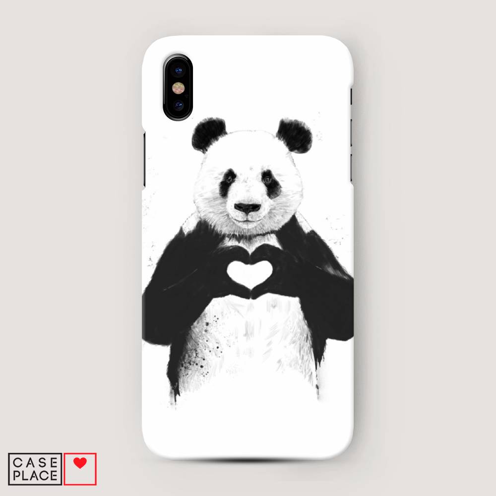 

Пластиковый чехол "Панда love" на Apple iPhone XS Max (10S Max), 11920-7