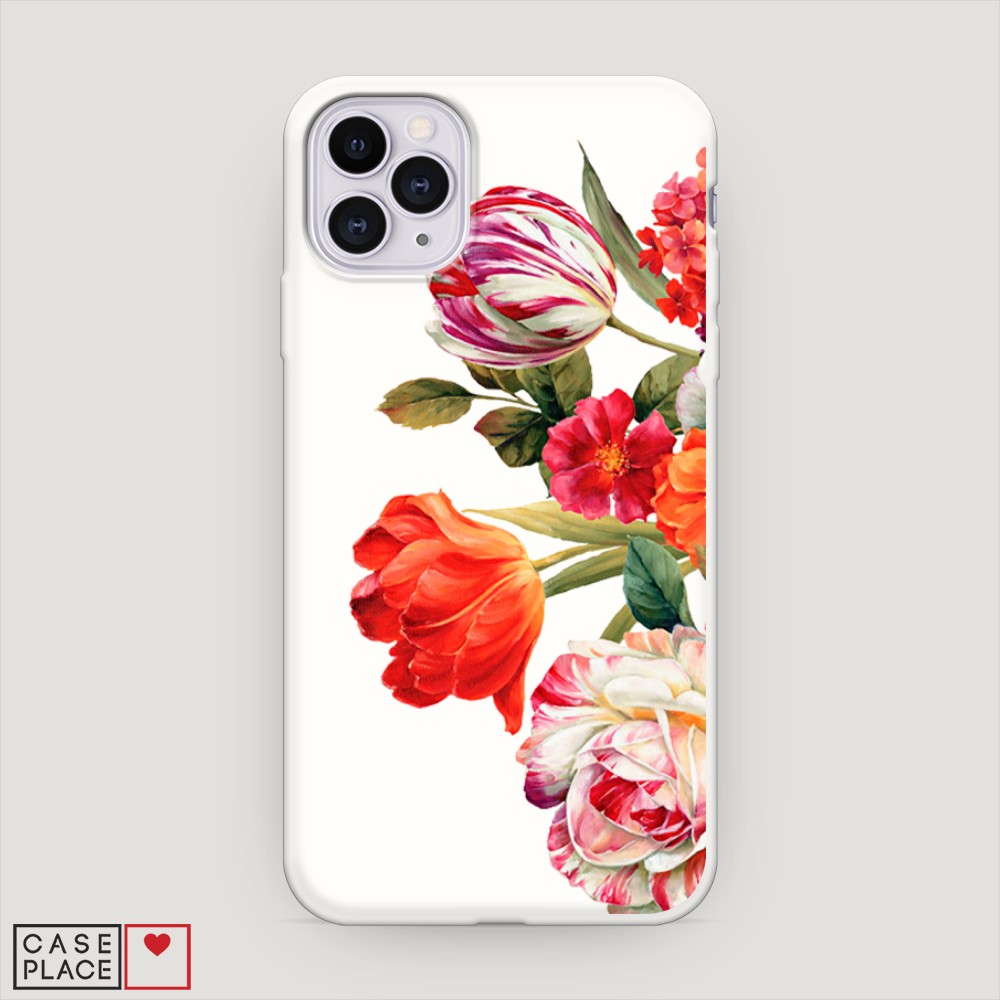 

Матовый силиконовый чехол "Весенний букет" на Apple iPhone 11 Pro, 12357-1