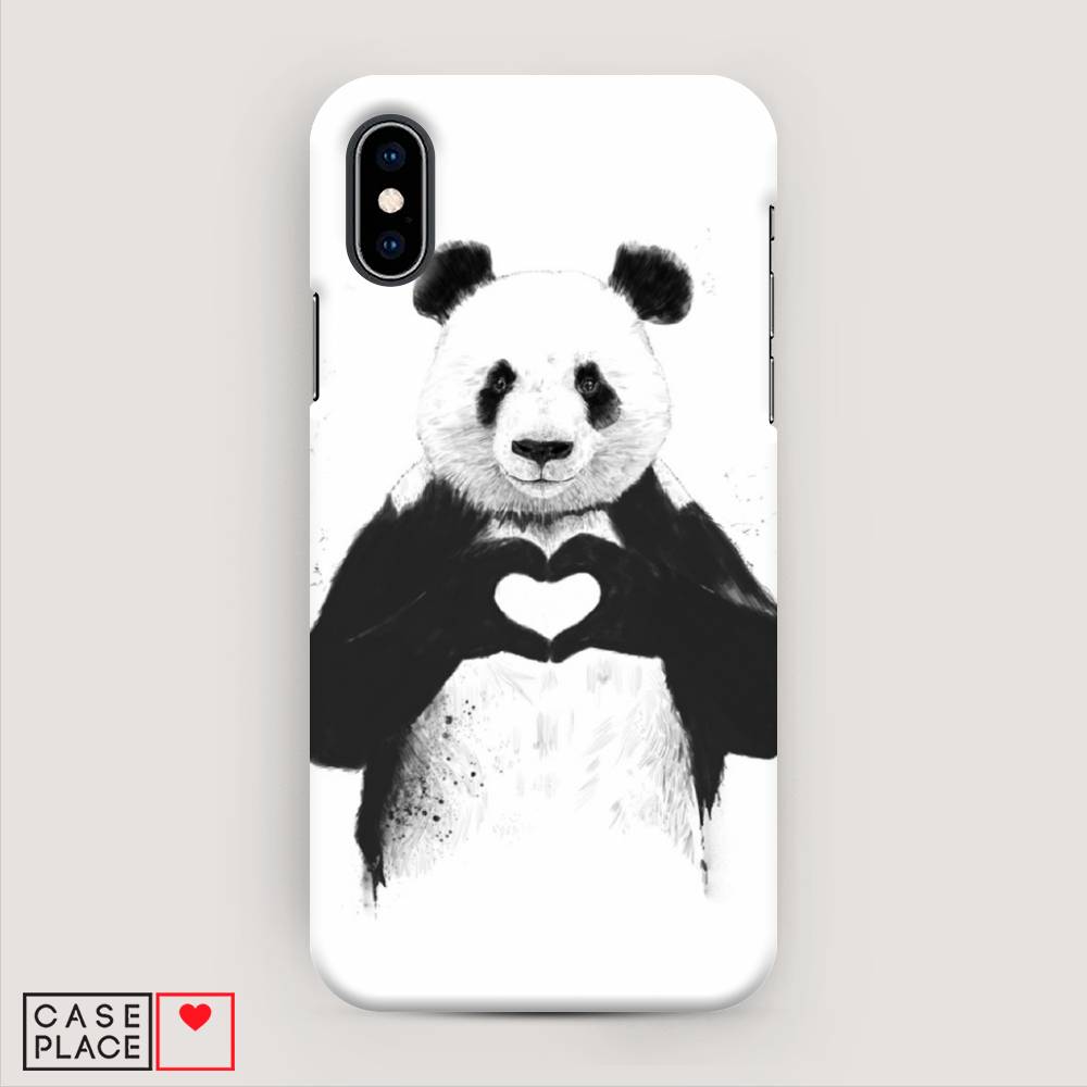 

Пластиковый чехол "Панда love" на Apple iPhone XS (10S), 11820-7