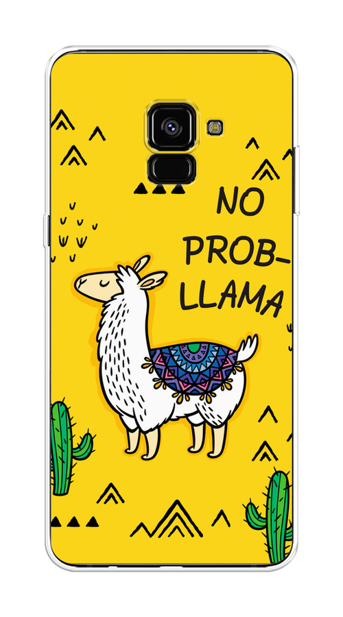 

Чехол Awog на Samsung Galaxy A8 + "No probLLama", Желтый;черный;синий, 25550-2