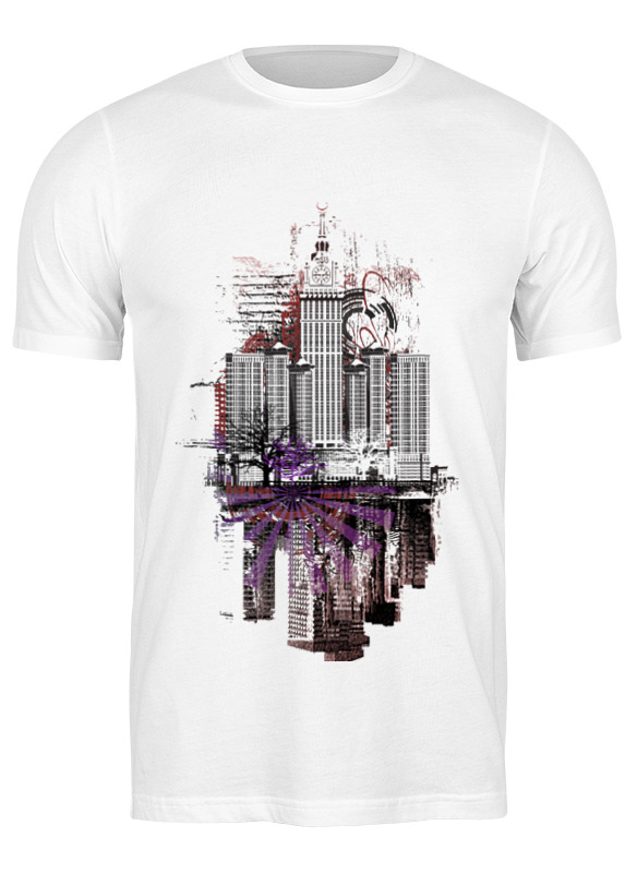 

Футболка мужская Printio City art белая M, Белый, City art