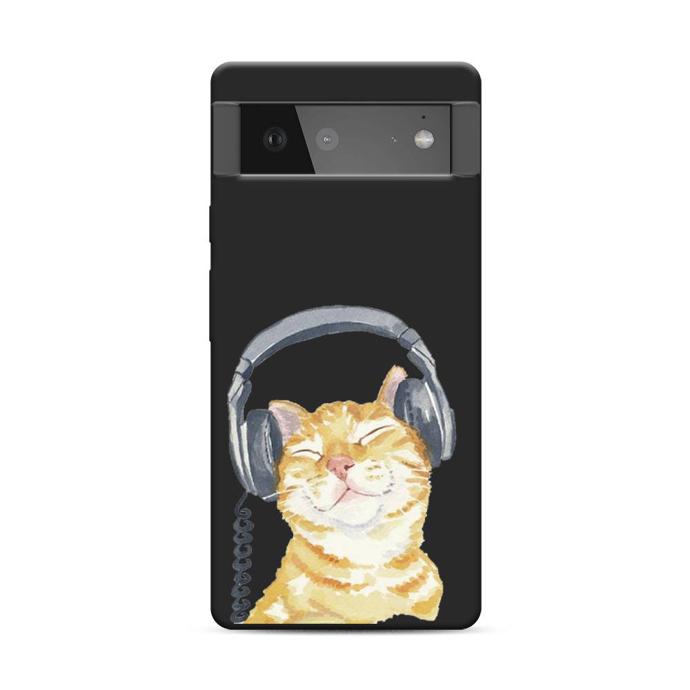 

Матовый силиконовый чехол "Кот меломан" на Google Pixel 6, Кот меломан