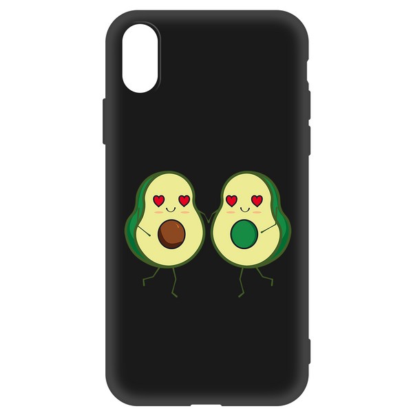 фото Чехол-накладка krutoff soft case авокадо пара для apple iphone x/ xs