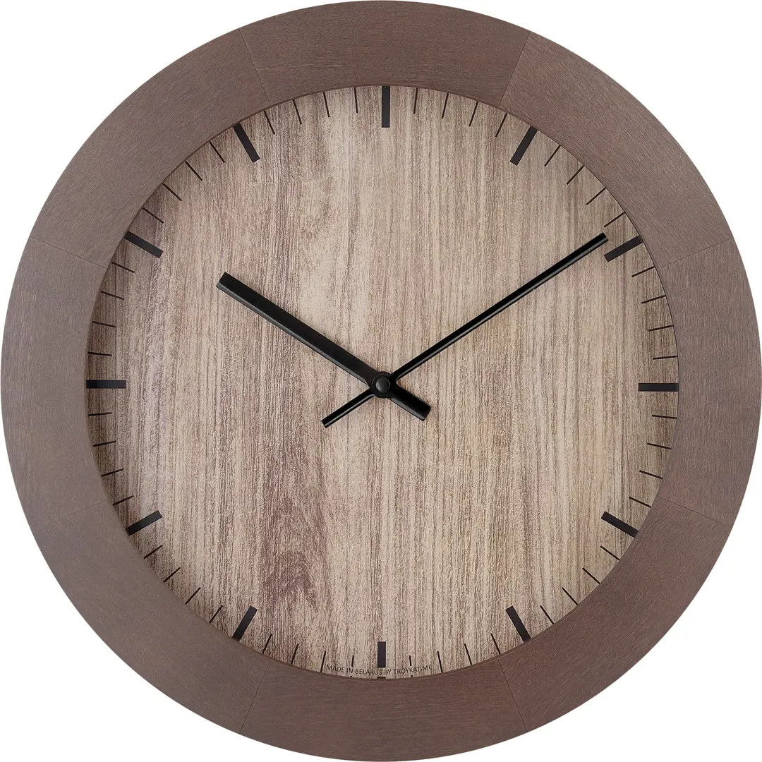Часы настенные Troykatime Богема круглые дерево цвет коричневый бесшумные 30 см