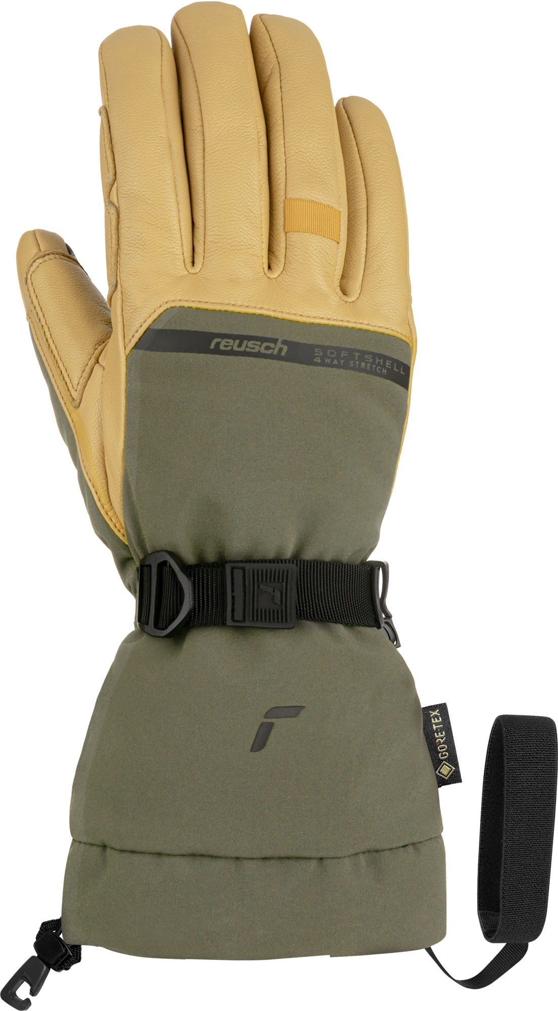 Перчатки Горнолыжные Reusch Discovery Gore-Tex Touch-Tec Burnt Olive/Camel (Inch (Дюйм):9)