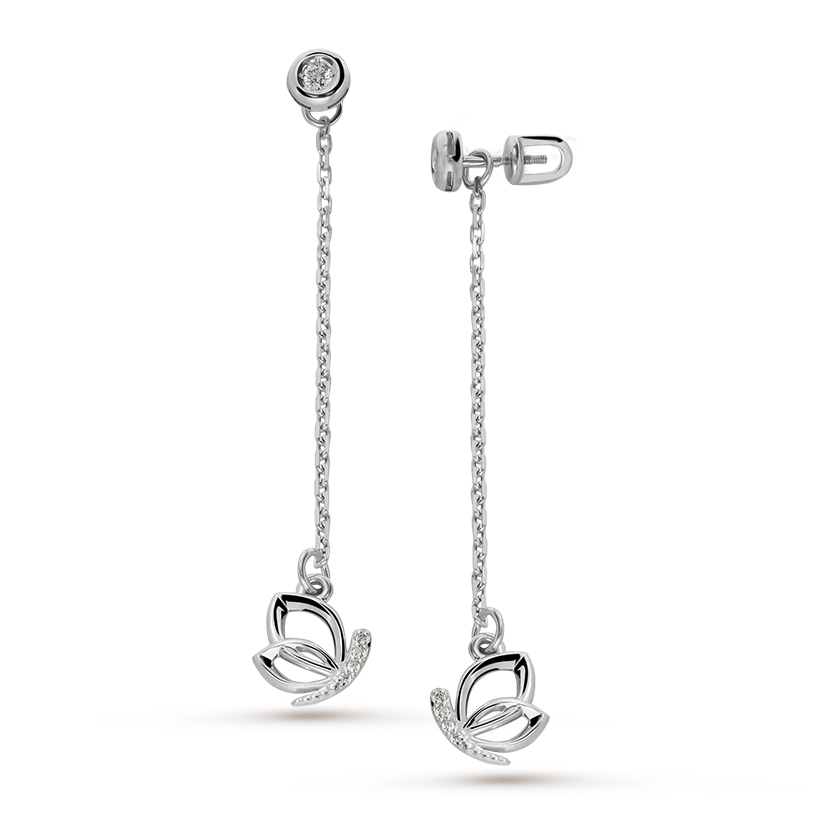 

Серьги из серебра с фианитом Pepela Jewelry PJ2-001
