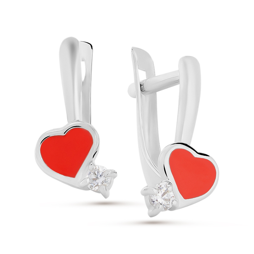 

Серьги из серебра с эмалью/фианитом Pepela Jewelry Z2-754Д/А