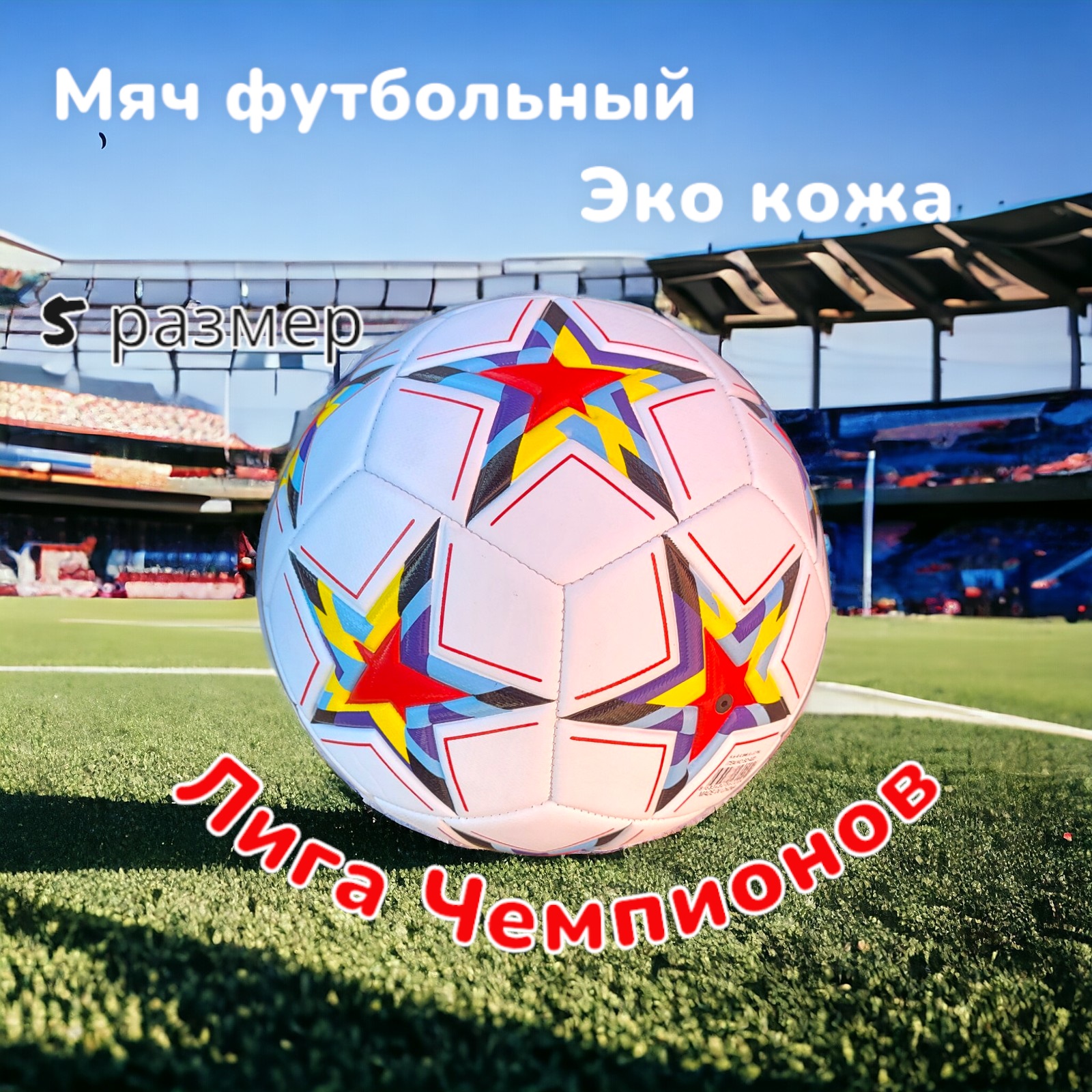 Мяч футбольный MSN Toys SD-020 Лига чемпионов р. 5