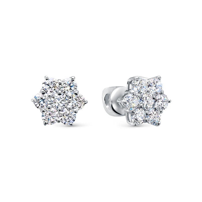 

Серьги-пусеты из серебра с фианитом Pepela Jewelry Z2-10324