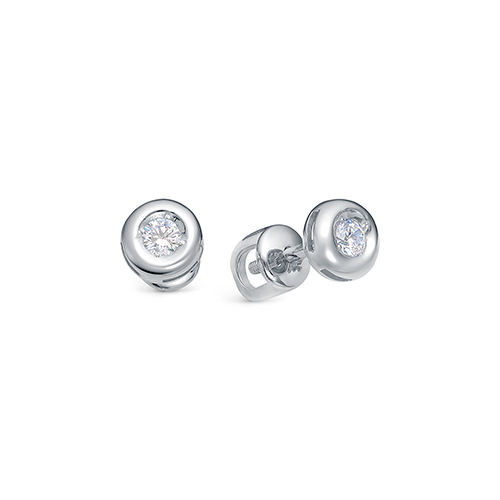 

Серьги-пусеты из серебра с фианитом Pepela Jewelry Z2-10322
