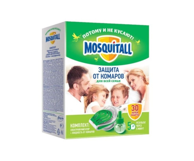 Фумигатор Mosquitall 46 50056 49080 3 НШ 1 флакон жидкости в комплекте