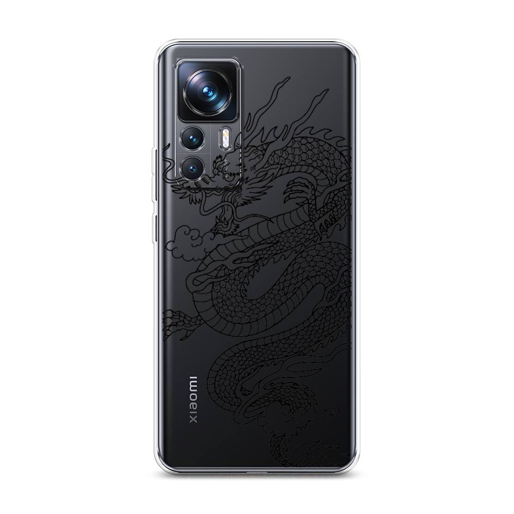 

Чехол на Xiaomi 12T Pro "Большой китайский дракон", Черный;серый, 315750-1