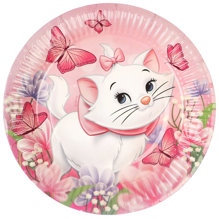 

Тарелка бумажная, "Кошечка Мари", Коты Аристократы 18 см (10 шт.), Разноцветный