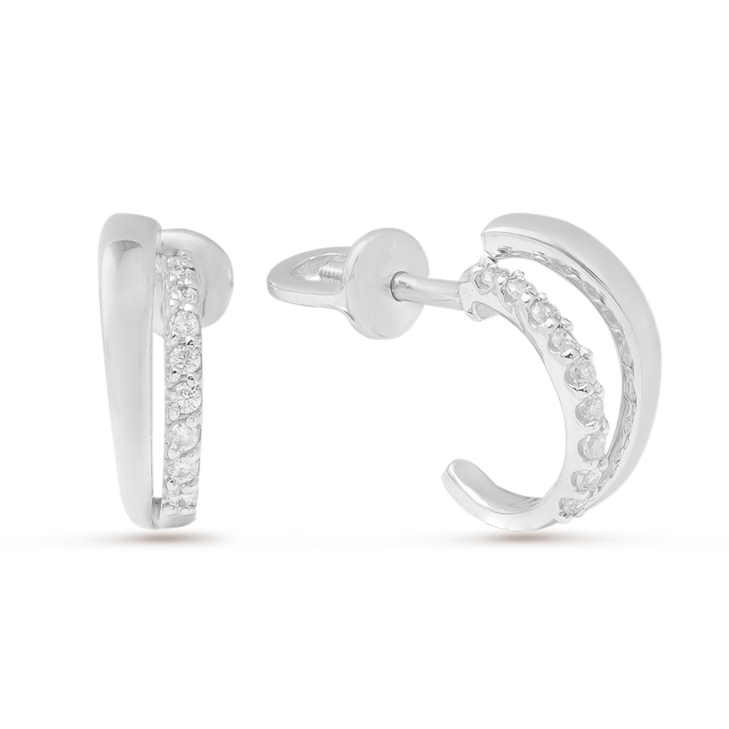 

Серьги из серебра с фианитом Pepela Jewelry PJ2-053