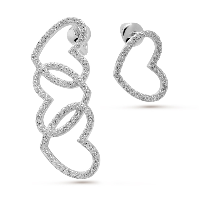 

Серьги из серебра с фианитом Pepela Jewelry PJ2-046