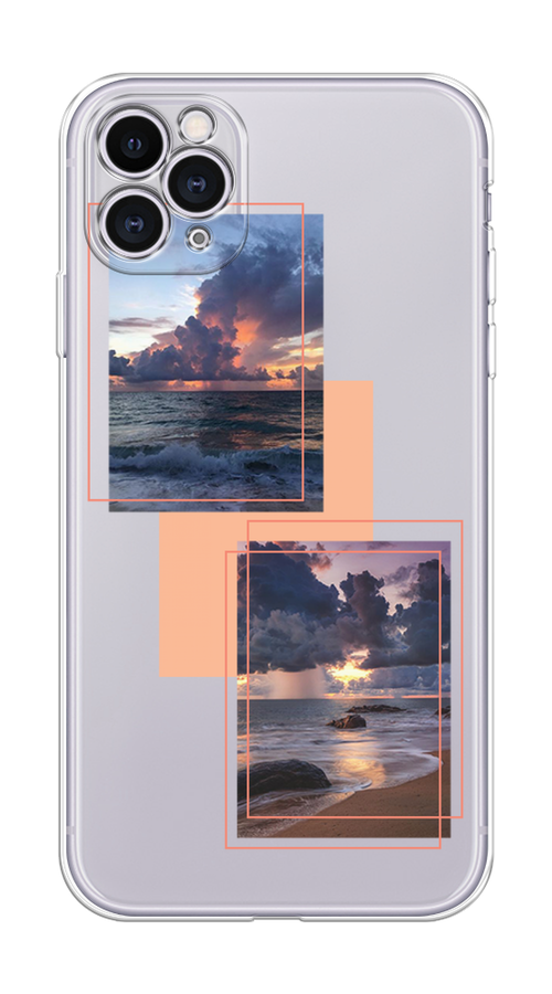 

Чехол на Apple iPhone 11 Pro "Sky collage", Розовый;прозрачный;синий, 12350-1