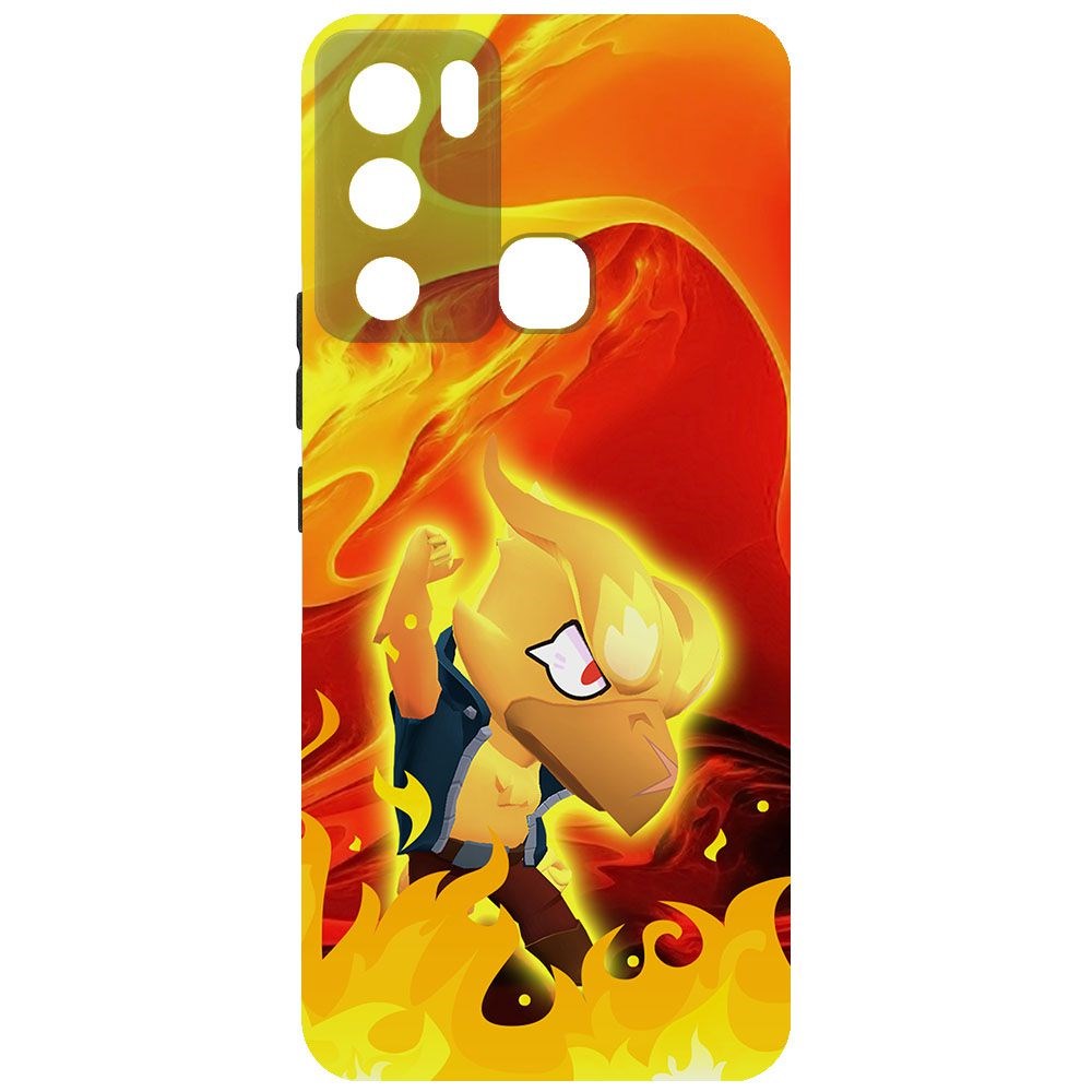 

Чехол-накладка Krutoff Софт Кейс Brawl Stars - Ворон-Феникс для INFINIX Hot 12i черный