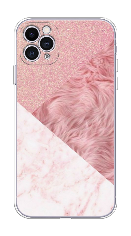 

Чехол на Apple iPhone 11 Pro "Текстурные треугольники", Розовый;белый, 12350-1