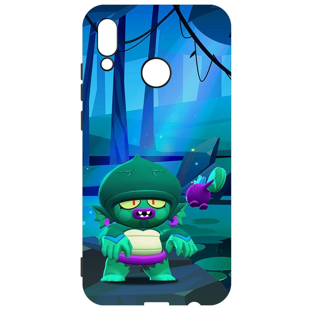 

Чехол-накладка Krutoff Софт Кейс Brawl Stars - Болотный Джин для Honor 10 Lite черный