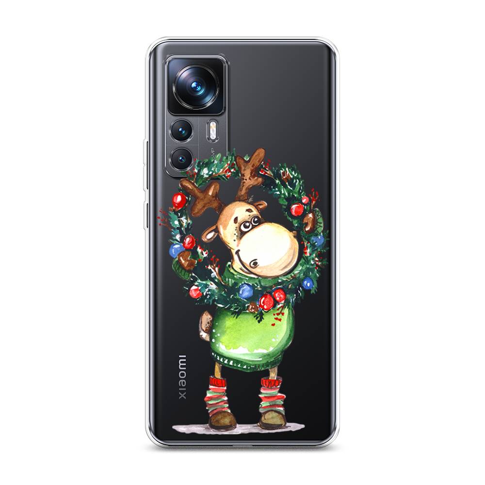 

Чехол на Xiaomi 12T Pro "Олень с новогодним венком", 315750-4