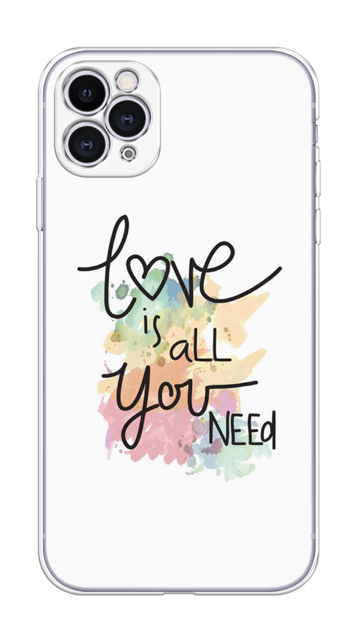 

Чехол на Apple iPhone 11 Pro "Love is all you need", Белый;черный;зеленый, 12350-1