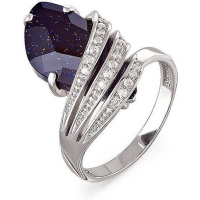 

Кольцо из серебра с фианитом/авантюрином р. 19 Kabarovsky 11-047-1300, 11-047-1300