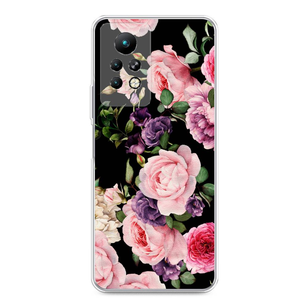 

Чехол Awog на Infinix Note 11 Pro "Пионы на черном", Разноцветный, 3100550-8