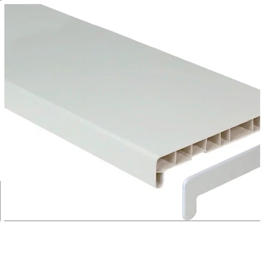 

Подоконник ПВХ ELEX 400 х 1500 мм белый с заглушками