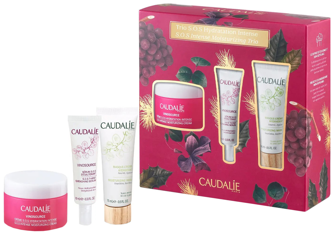 

Набор косметики для лица Caudalie Vinosource SOS Hydratation Intense