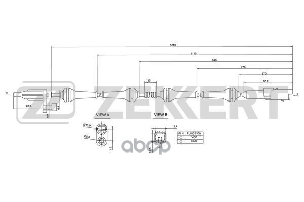 

Датчик Abs Передн. Citroen C5 Ii Iii 08- C6 05- Zekkert Se-6041