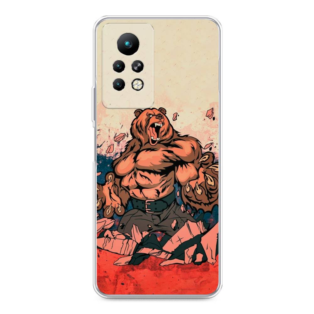 

Чехол Awog на Infinix Note 11 Pro "Медведь с флагом РФ", Разноцветный, 3100550-2