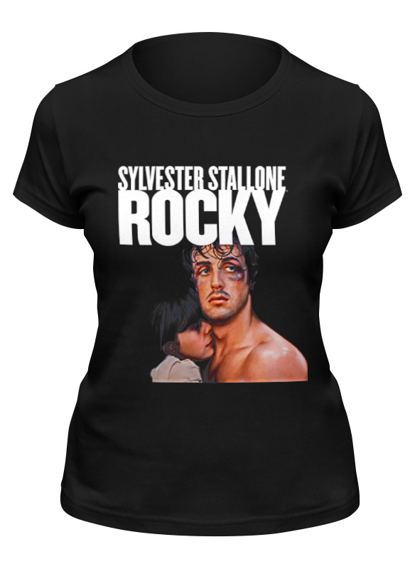 

Футболка женская Printio Rocky balboa черная L, Черный, Rocky balboa