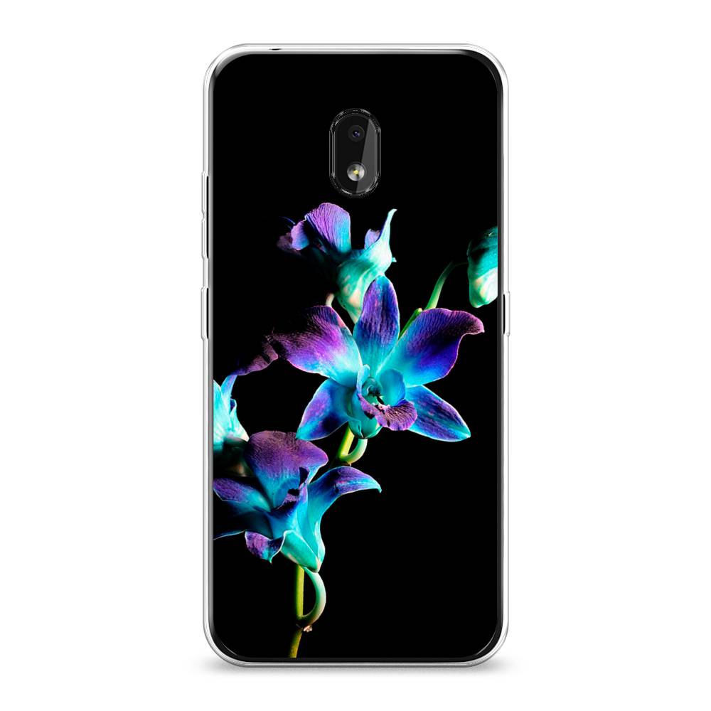 фото Чехол awog "синий цветок на черном" для nokia 2.2