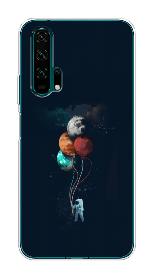 

Чехол на Honor 20 Pro "Космонавт с шариками", Разноцветный, 69350-4