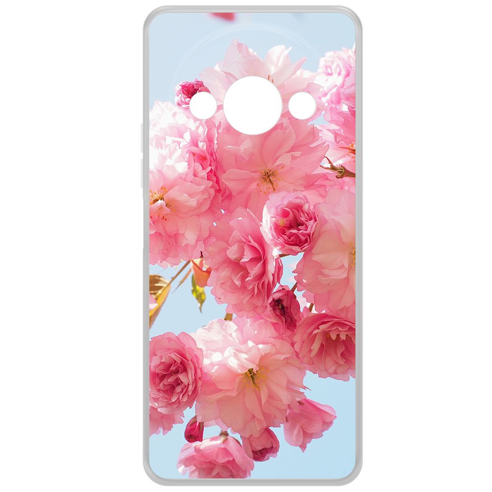 

Чехол-накладка Krutoff Clear Case Сакура для Xiaomi Redmi A3, Прозрачный