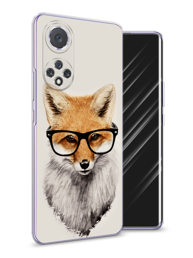 

Чехол Awog на Huawei Nova 9 "Лиса в очках", Бежевый, 6106150-10