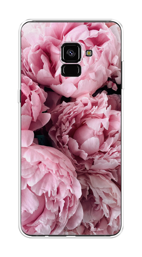 

Чехол Awog на Samsung Galaxy A8 + "Нежные пионы", Розовый;черный;белый, 25550-8