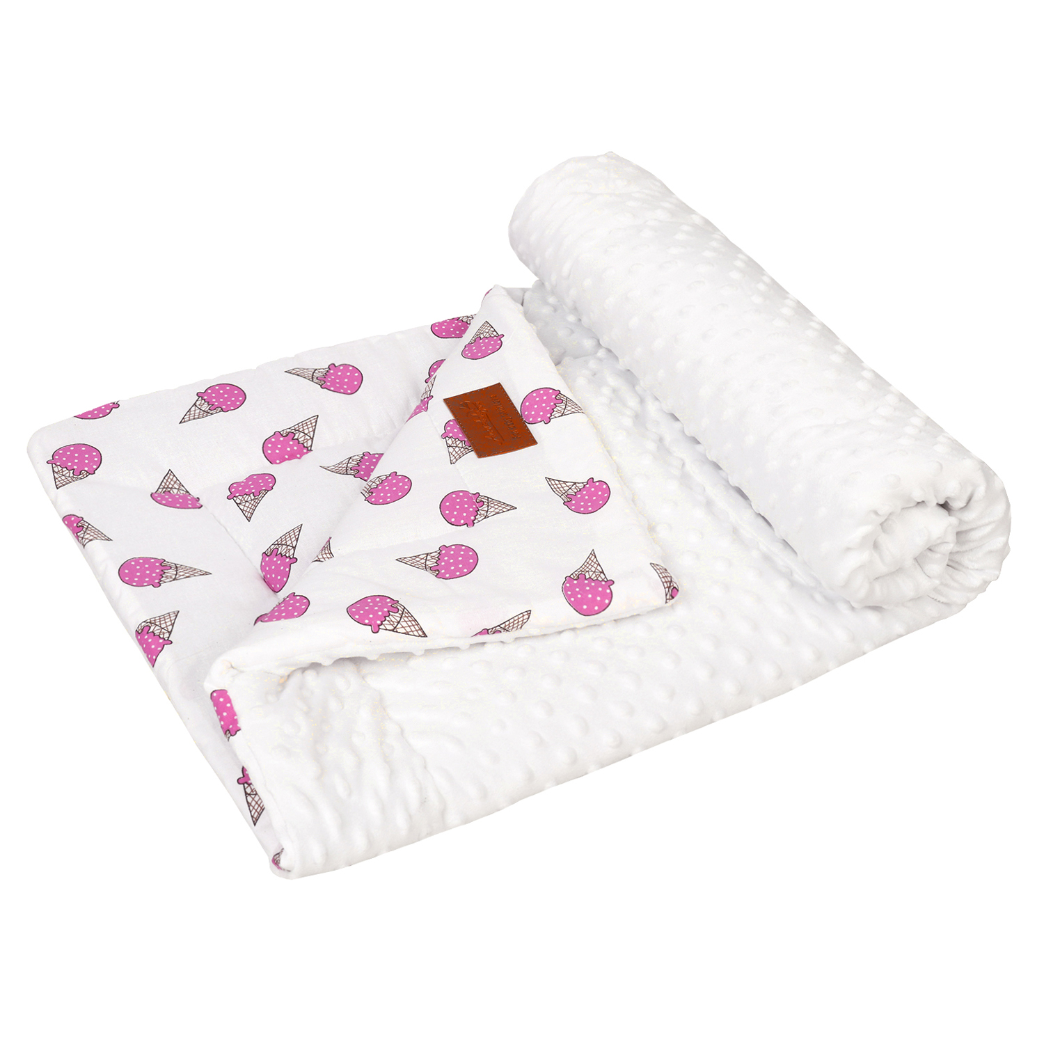 

Плед AmaroBaby "Растем вместе. Мороженое", 95х85 см, Белый