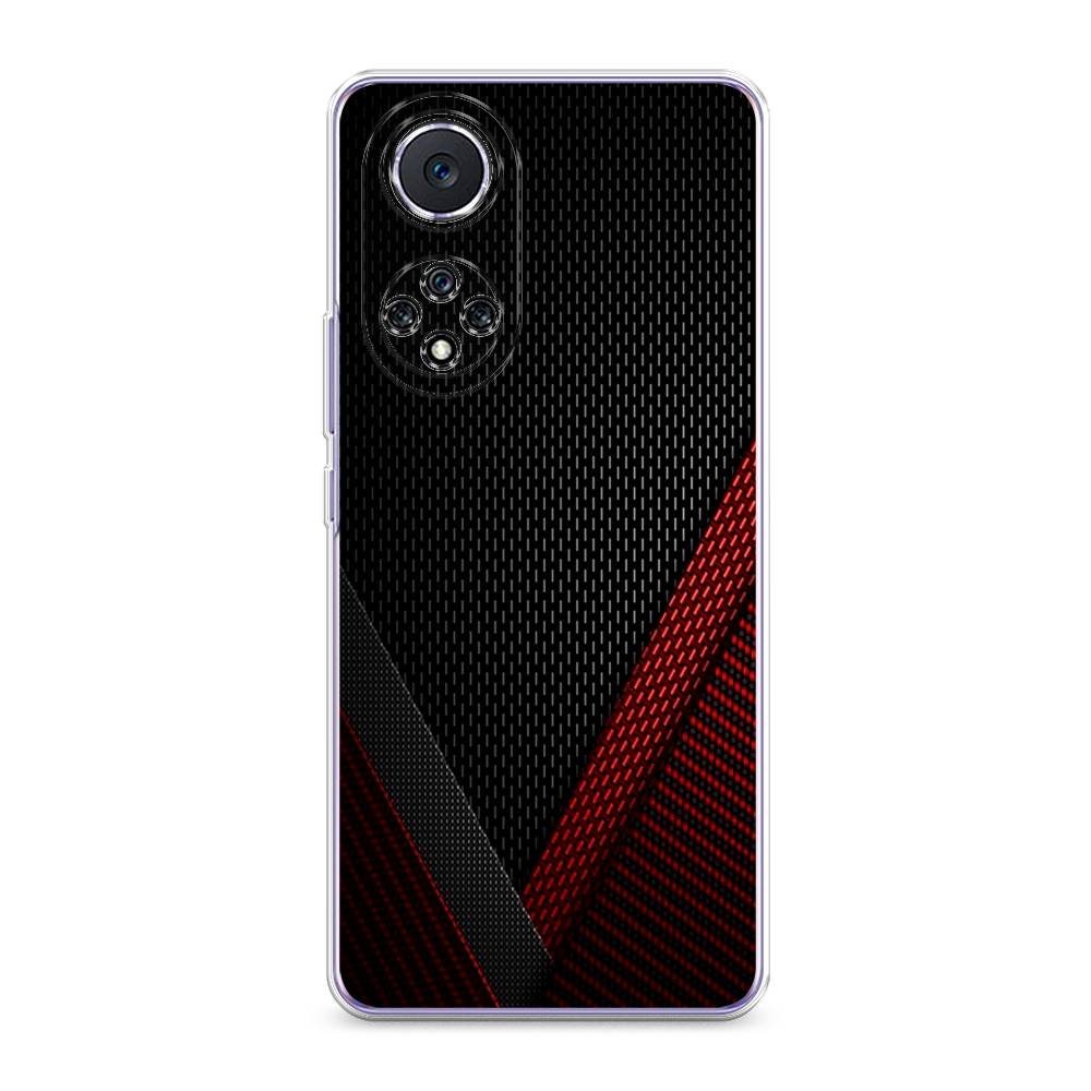 фото Чехол awog "красный карбон" для huawei nova 9