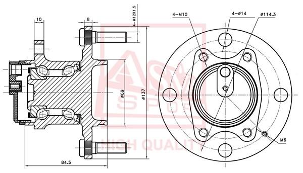 

Ступица Задняя С Датчиком Abs ASVA арт. MTWHZ30R