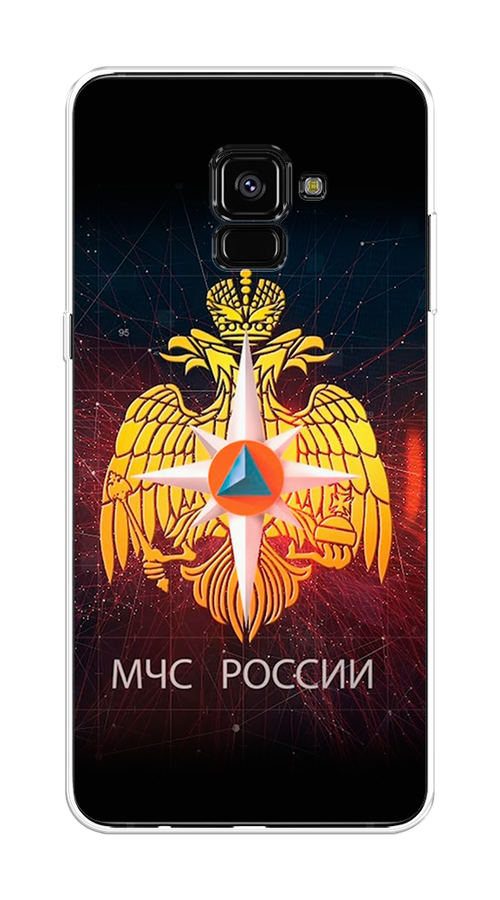 

Чехол Awog на Samsung Galaxy A8 + "МЧС России", Черный;желтый;красный, 25550-5