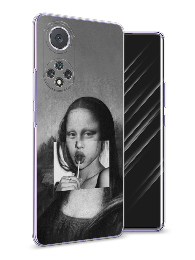 

Чехол Awog на Huawei Nova 9 "Mona Lisa sucking lollipop", Серый, 6106150-9