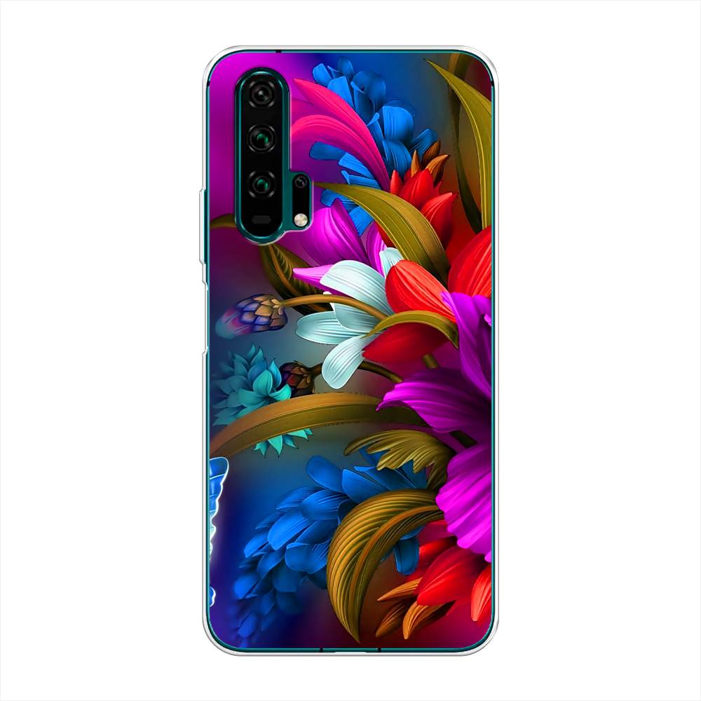 

Чехол для Honor 20 Pro "Фантастические цветы", Фиолетовый;красный;синий, 69350-2