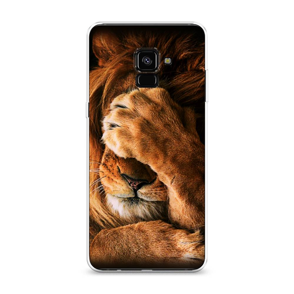 

Чехол Awog на Samsung Galaxy A8 + "Львиный стыд", Коричневый;черный, 25550-1