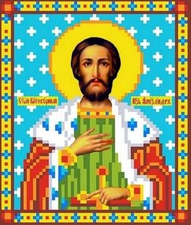

Рисунок на ткани «Святой Александр»