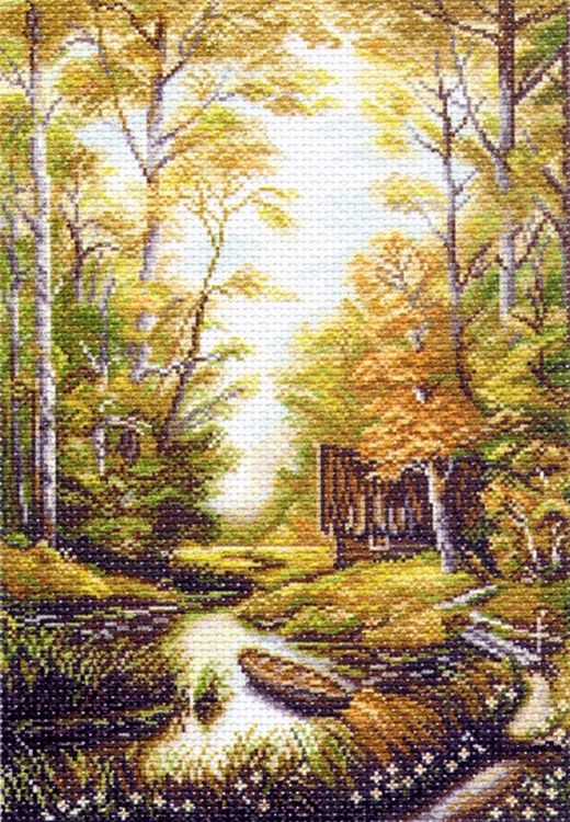 

Рисунок на ткани «Сторожка лесника»