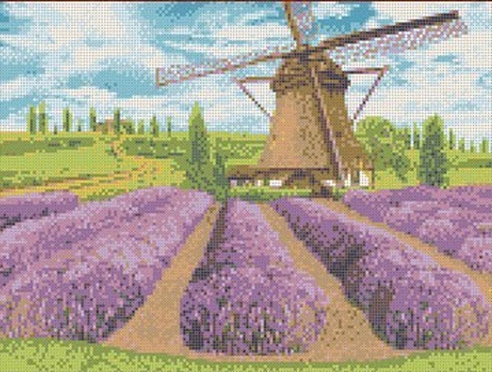 

Рисунок на ткани «Цветущая лаванда»