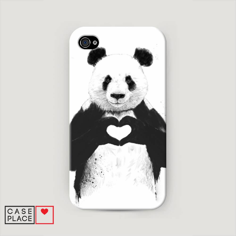 

Пластиковый чехол "Панда love" на Apple iPhone 4, 10120-7
