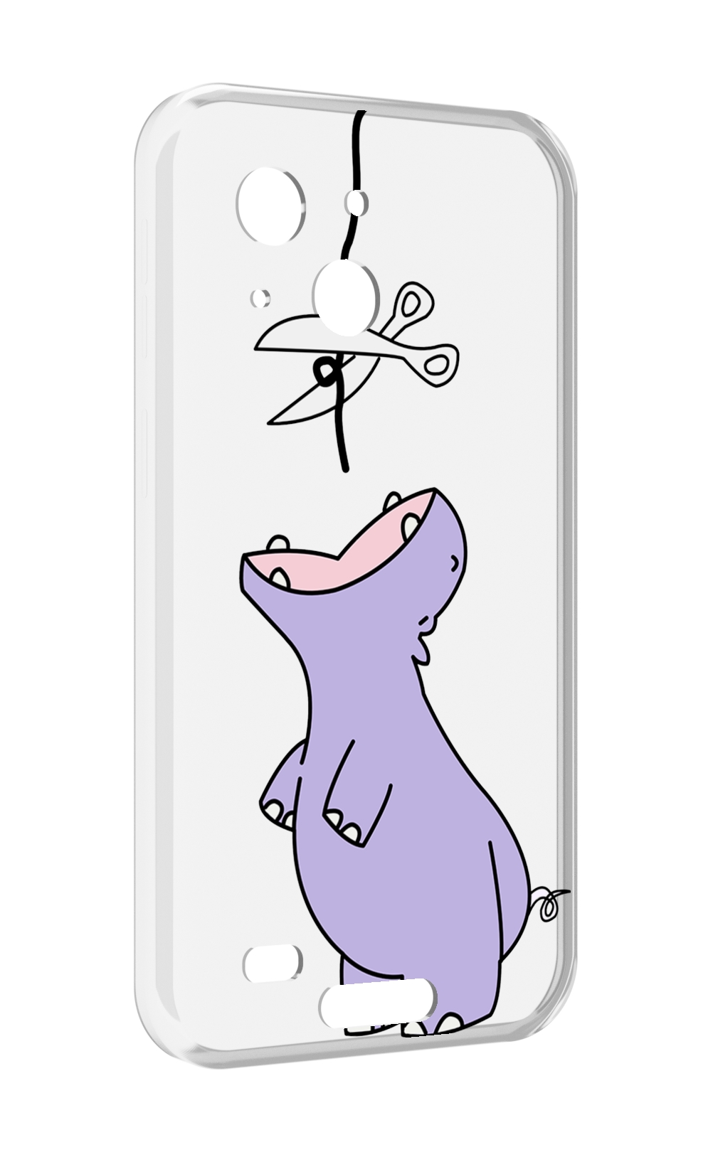 

Чехол MyPads динозаврик-фиолетовый для Oukitel WP20 / WP20 Pro, Прозрачный, Tocco