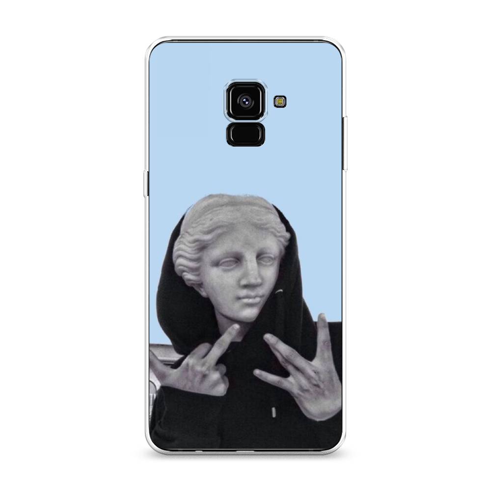 

Чехол Awog на Samsung Galaxy A8 + "SWAG статуя", Голубой, 25550-9